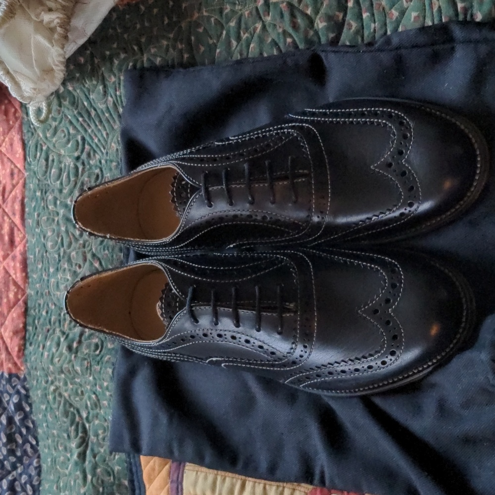 Angela Scott Brougues Black 39.5 NWOT